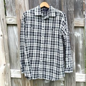 Daniel Cremieux B&W Plaid L/S Shirt Large